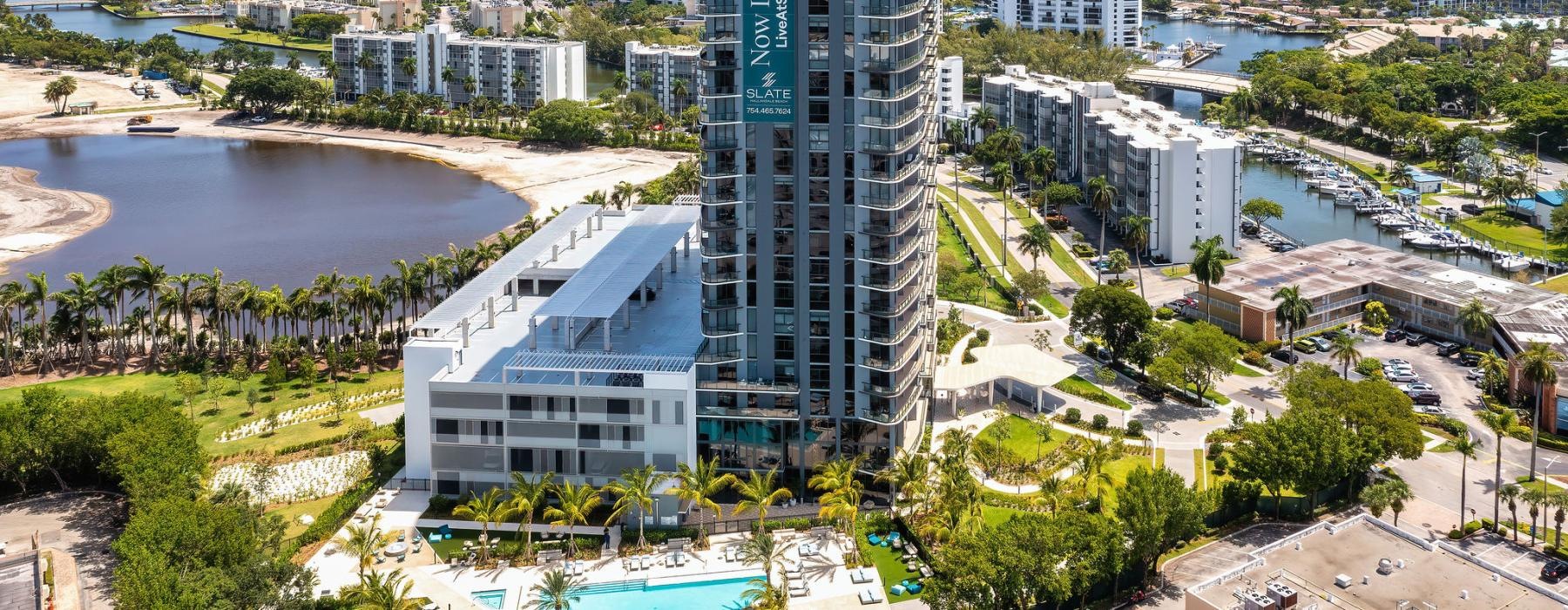 a high angle view of a building